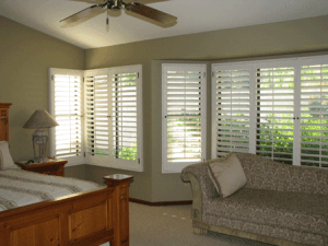 bedroom with soothing green paint color