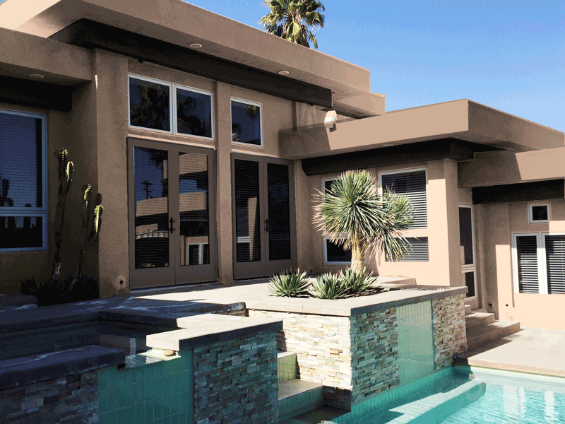 Desert Style Home Back View